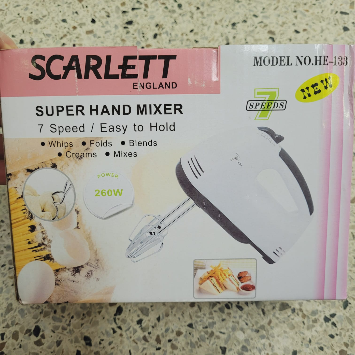 Batidora de mano eléctrica 7 velocidades